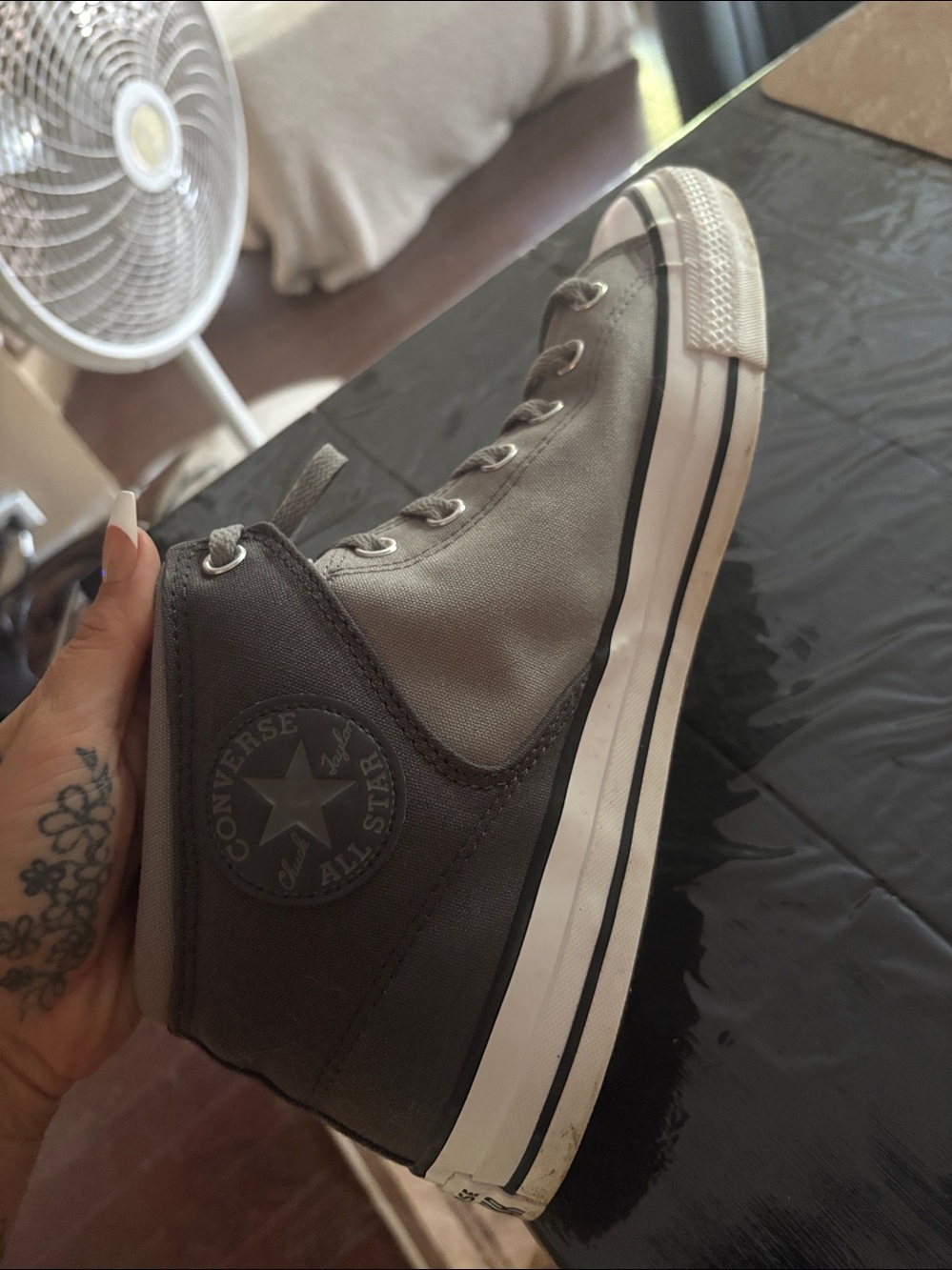 Converse High Top Sneakers in Gray - Picture 4 of 5